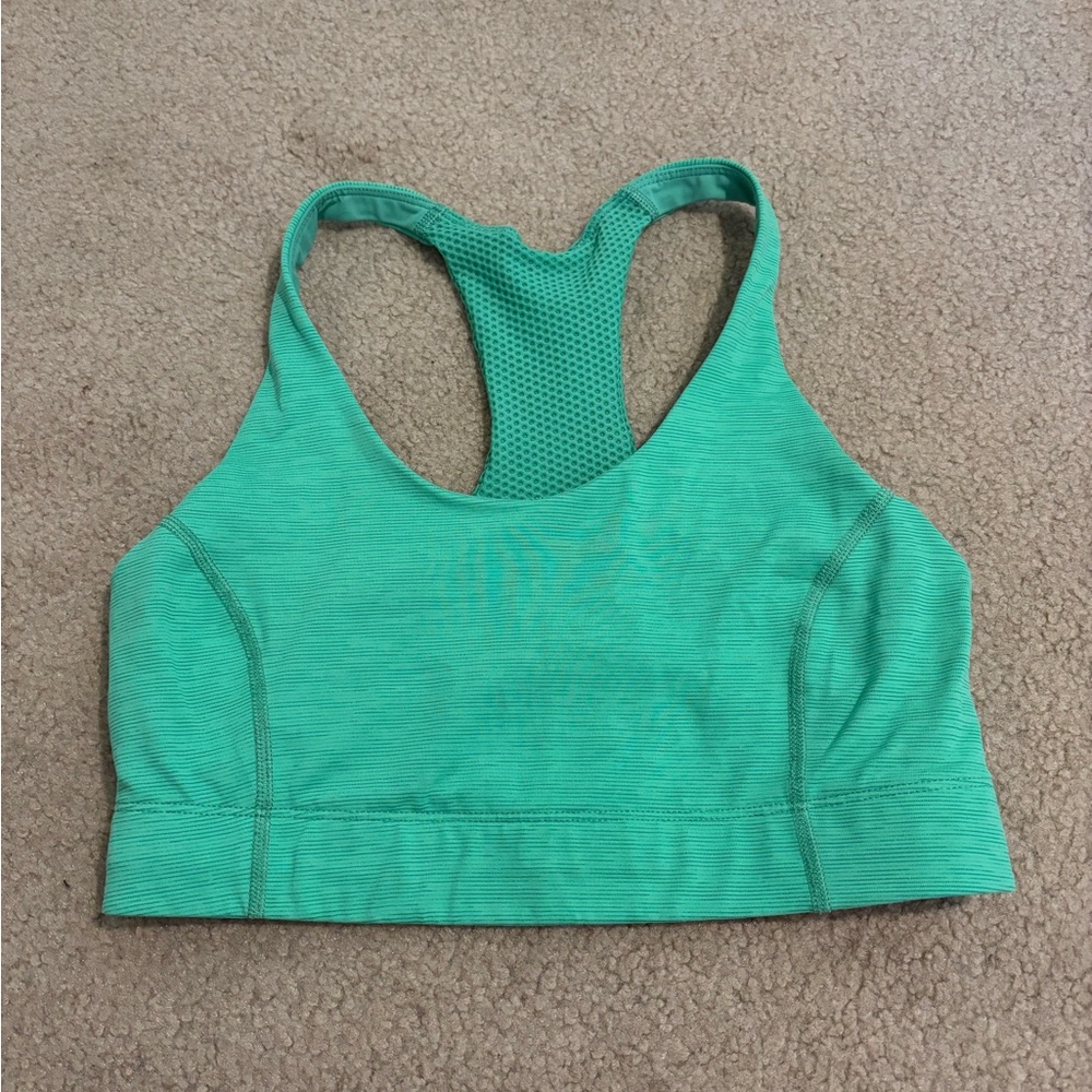 Outdoor Voices Green Racerback Sports Bra
